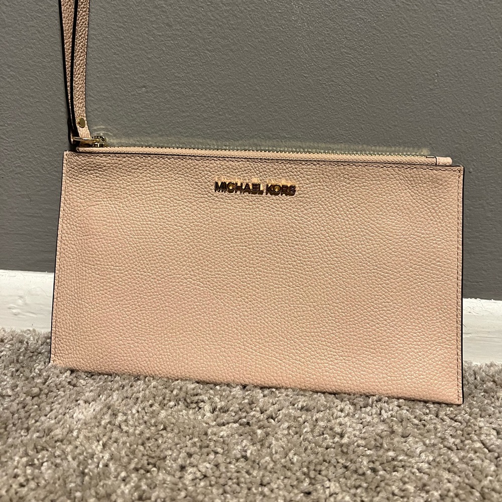 Michael Kors Large Wristlet Cream